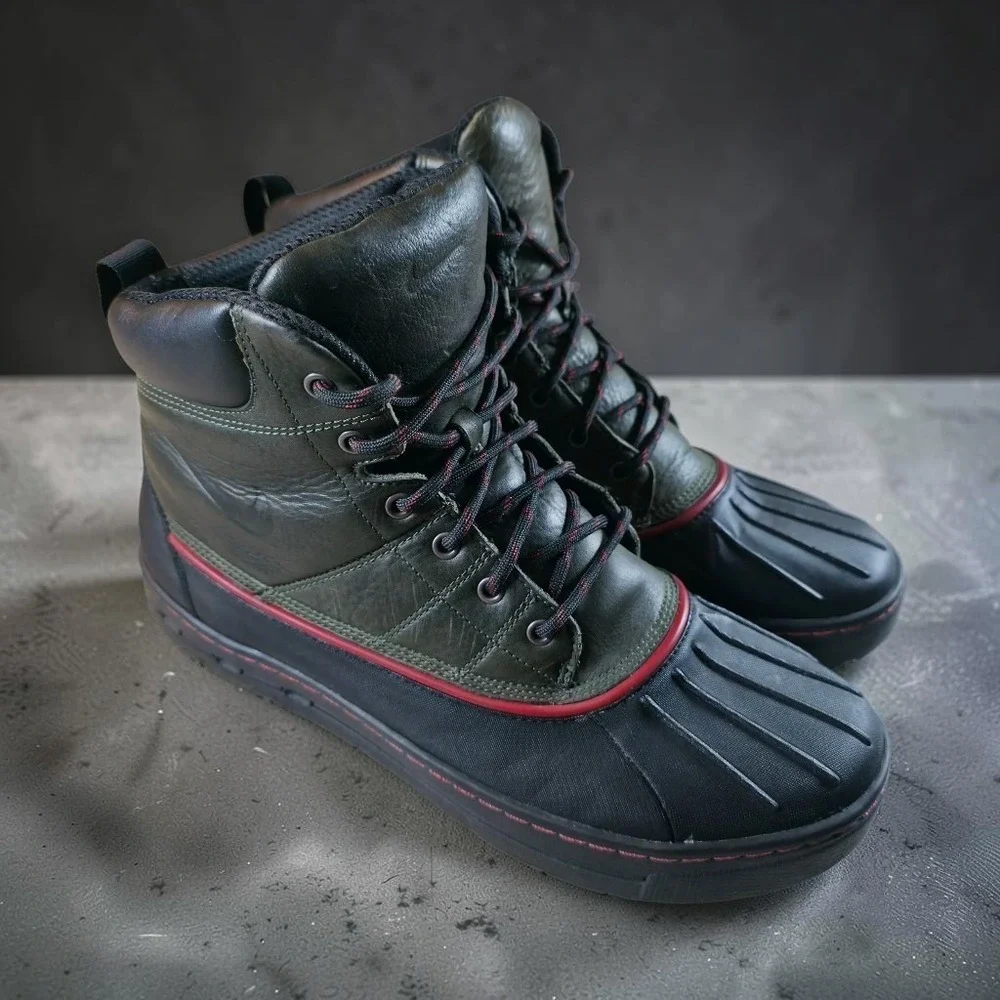 Y2K Nike Woodside ACG Duck Boots Green Black Waterproof Mens Size 11 #386469-300